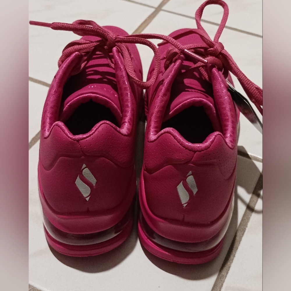 Skechers Street Los Angeles Air Cooled Memory Foam Vegan Fuschia - Picture 9 of 16
